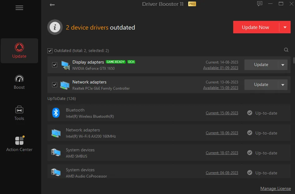 Driver Booster Pro 11 Update System Drivers 2